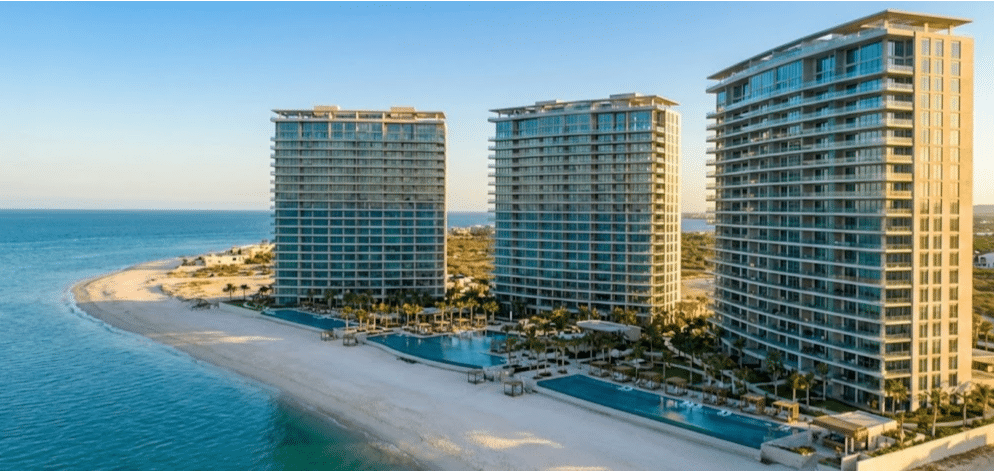 Encantame Towers three beachfront high-rise buildings on Playa Encanto Rocky Point Mexico